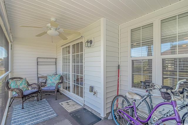 view of sunroom