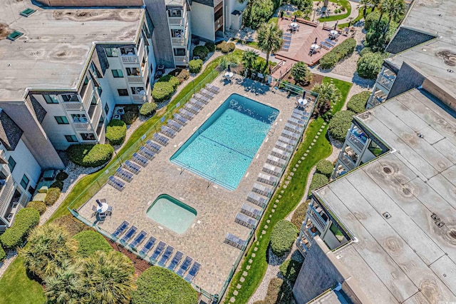 5601 N Ocean Blvd Unit C-202, Myrtle Beach, SC 29577 - aerial view of a pool area