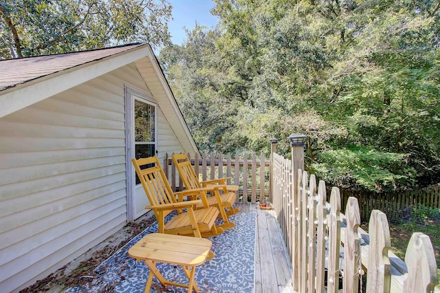 view of wooden deck