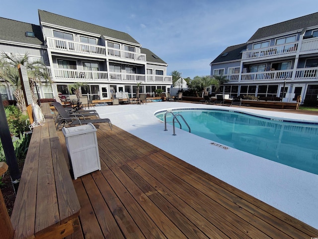 view of pool featuring a patio area