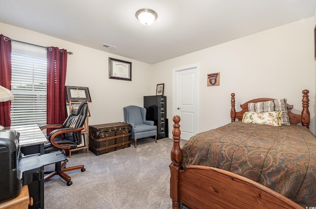 bedroom with carpet