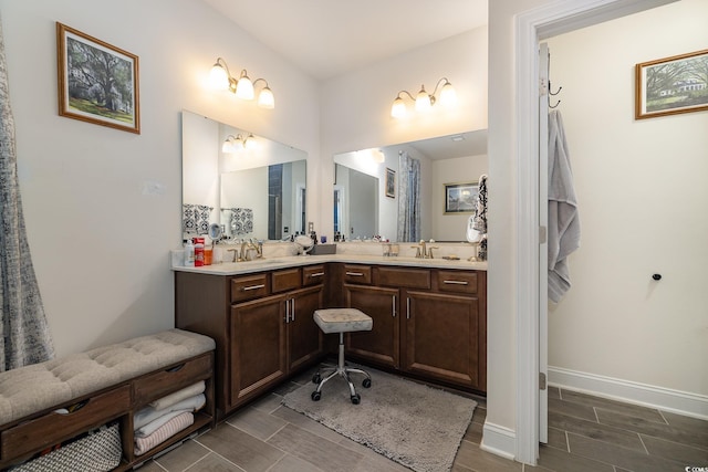 bathroom with vanity