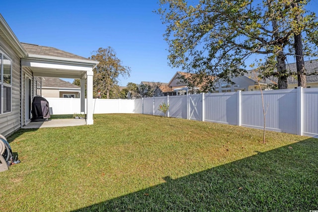 view of yard featuring a patio