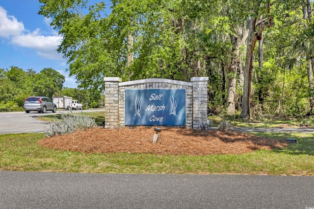 view of community sign