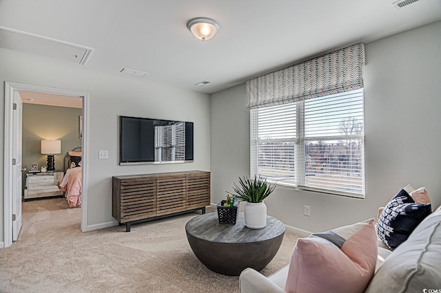 view of carpeted living room