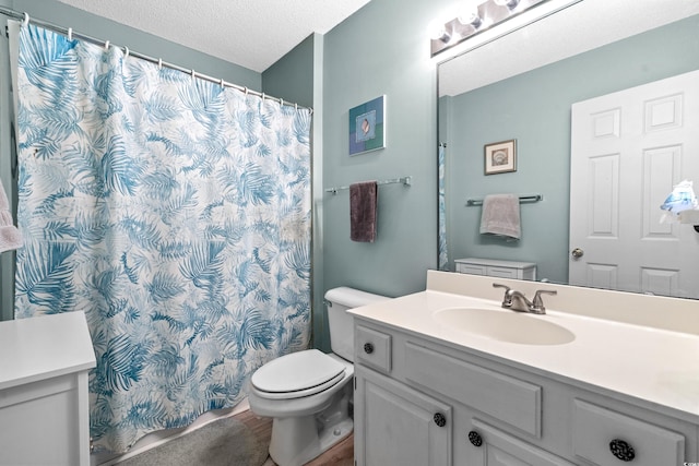 2169 Wedgewood Dr, Longs, SC 29568 - full bath with vanity, a textured ceiling, and a shower with shower curtain