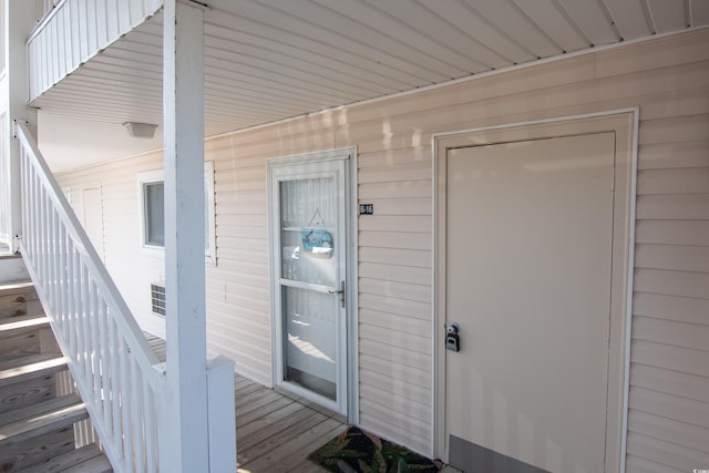 view of doorway to property