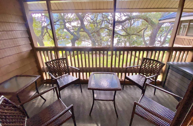 view of sunroom