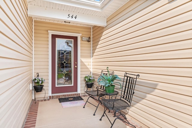 view of doorway to property