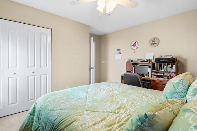 544 Running Deer Trl, Myrtle Beach, SC 29588 - bedroom with carpet, a closet, ceiling fan, and an office area