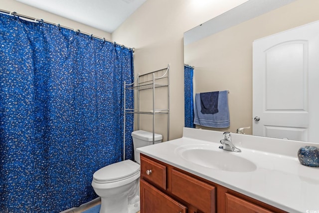 544 Running Deer Trl, Myrtle Beach, SC 29588 - bathroom featuring toilet, vanity, and a shower with shower curtain