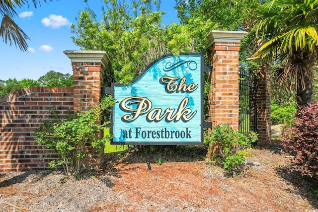 view of community sign