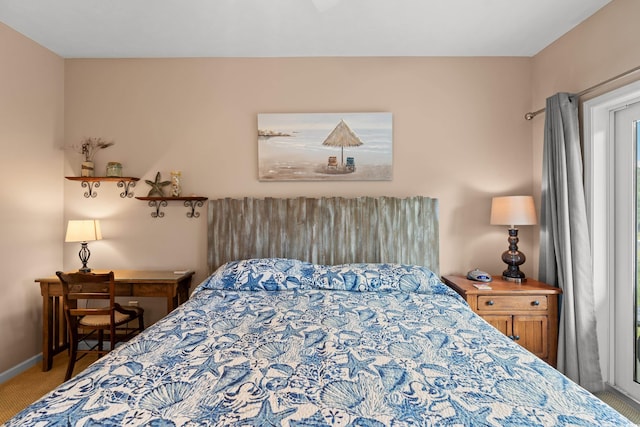 view of carpeted bedroom