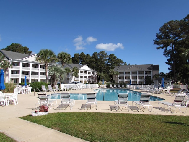 view of pool with a patio