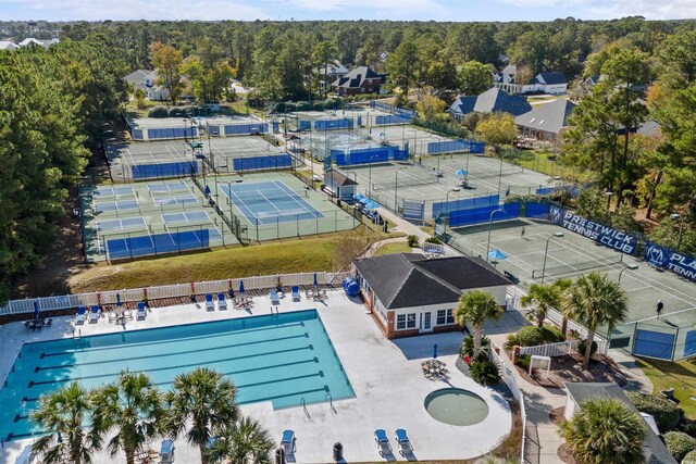 birds eye view of property