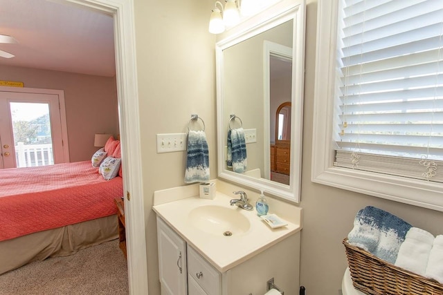 bathroom with vanity