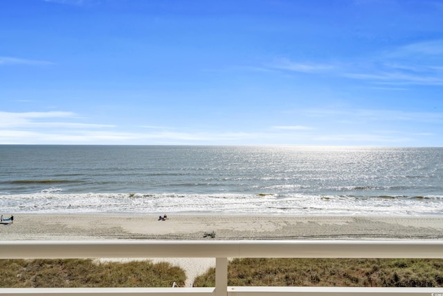 property view of water with a view of the beach