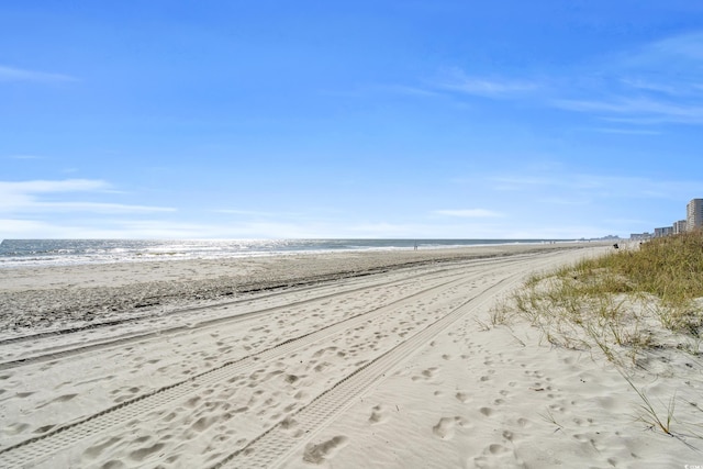 view of home's community with a view of the beach and a water view