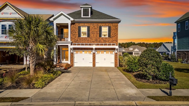 view of front of house featuring a garage