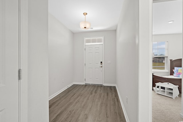 entryway with light wood-type flooring