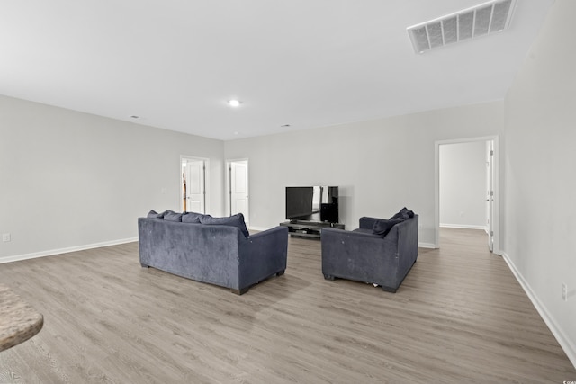 living room featuring wood-type flooring