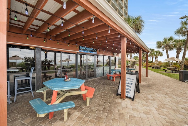 view of patio / terrace with a pergola