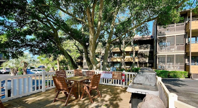 view of wooden deck