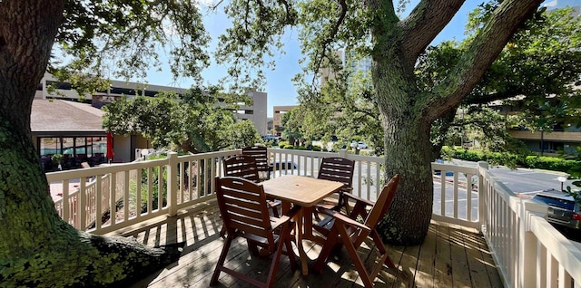 view of wooden deck