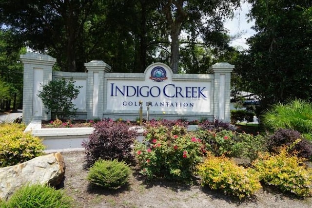 view of community sign