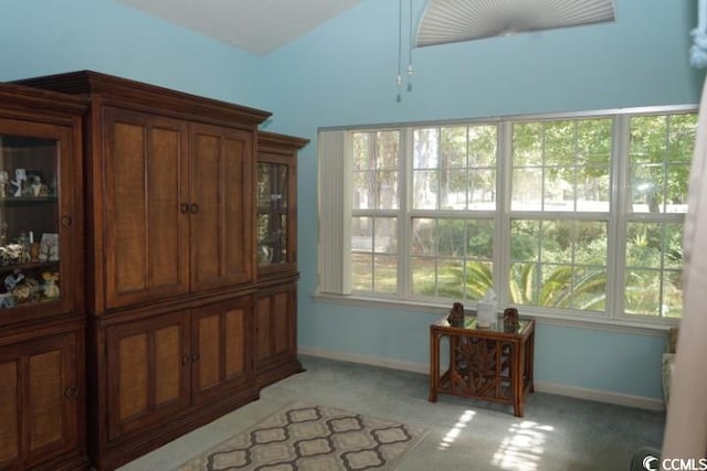 sitting room with a healthy amount of sunlight and light colored carpet