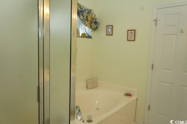 bathroom with plus walk in shower