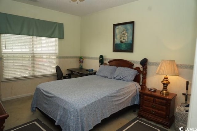 bedroom with carpet floors