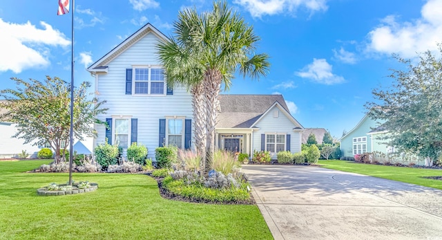 view of front of house with a front yard