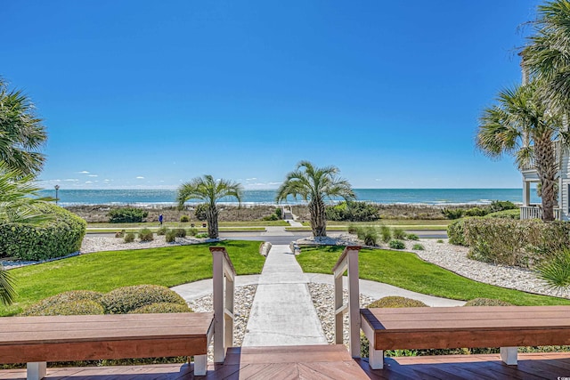 5601 N Ocean Blvd Unit C-305, Myrtle Beach, SC 29577 - view of home's community featuring a water view and a yard