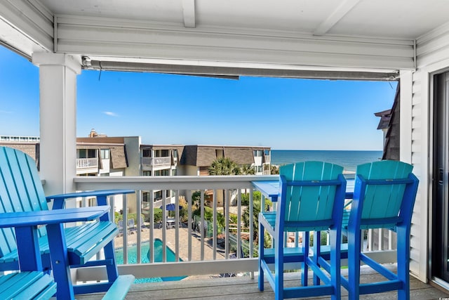 5601 N Ocean Blvd Unit C-305, Myrtle Beach, SC 29577 - balcony featuring a water view