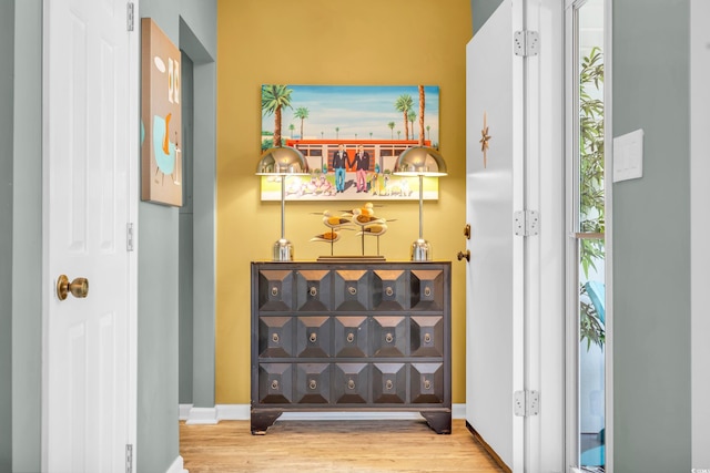 foyer featuring hardwood / wood-style flooring