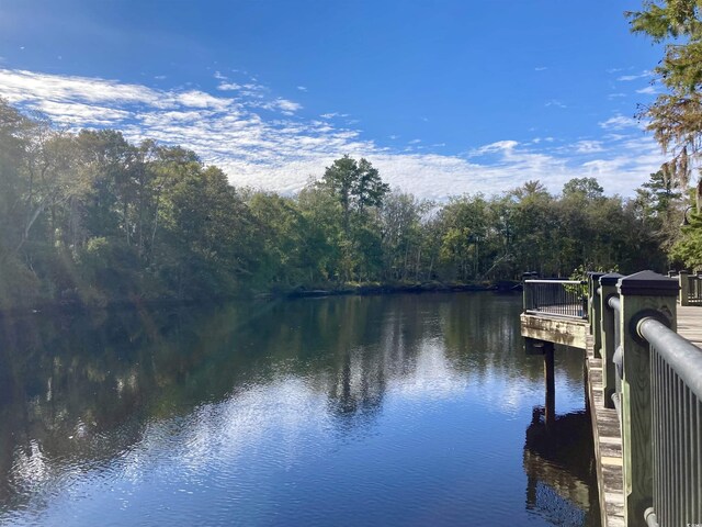 2327 King Farm Rd, Aynor, SC 29511 - view of dock with a wooded view and a water view