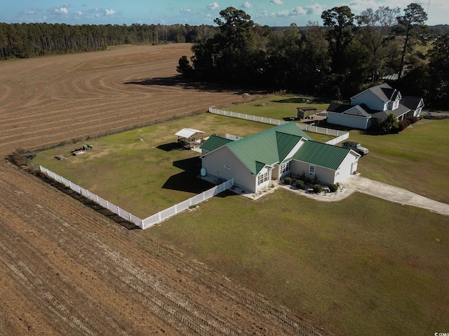 bird's eye view featuring a rural view