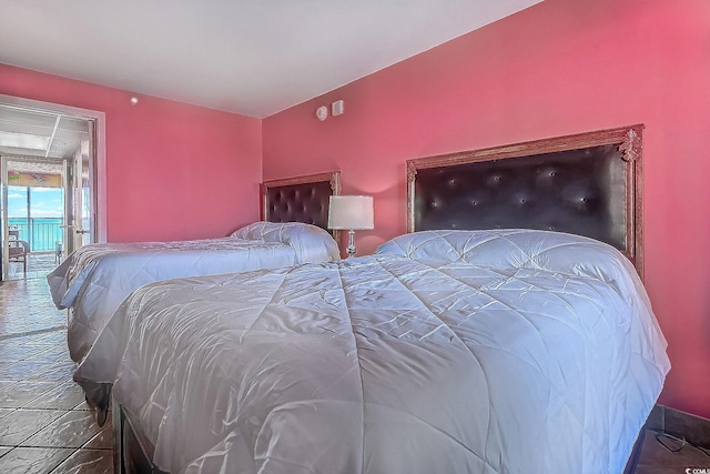 view of tiled bedroom