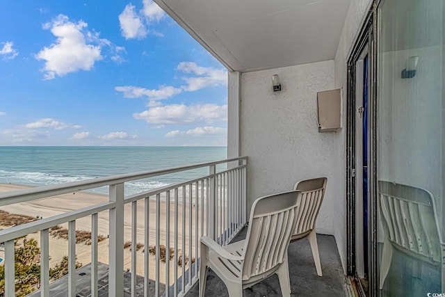 1207 S Ocean Blvd Unit 51408, Myrtle Beach, SC 29577 - balcony featuring view of water and beach