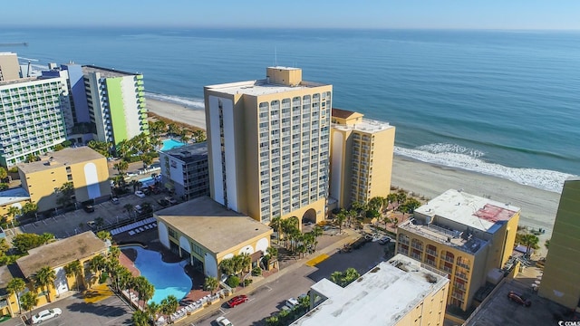 1207 S Ocean Blvd Unit 51408, Myrtle Beach, SC 29577 - drone / aerial view of unending shoreline and a pool area