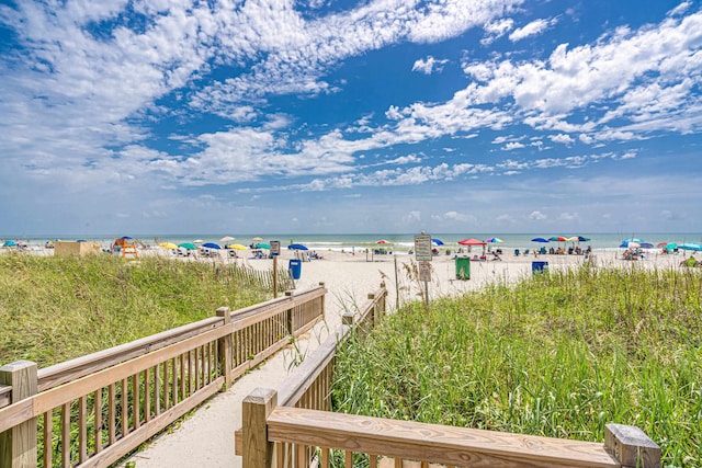 water view featuring a beach view