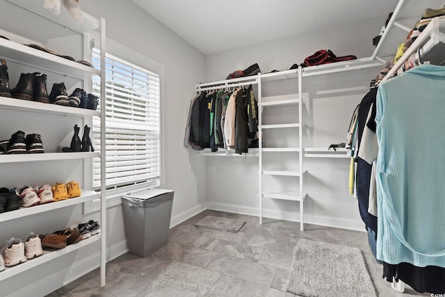 view of walk in closet