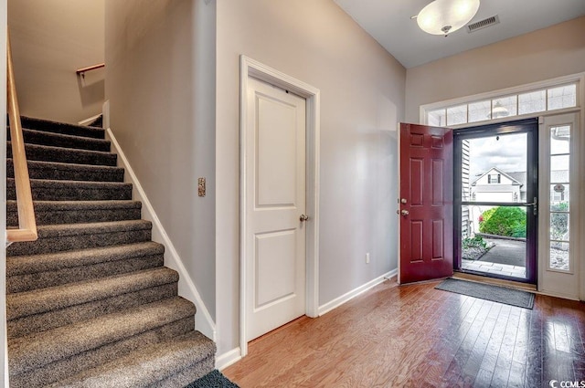 entryway featuring hardwood / wood-style floors