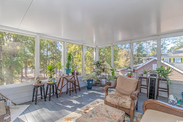 view of sunroom