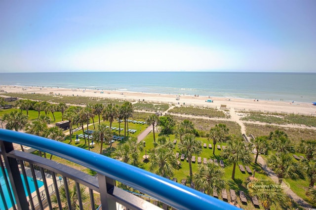 water view with a beach view