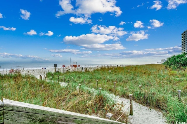 2609 S Ocean Blvd Unit 403, North Myrtle Beach, SC 29582 - view of yard featuring view of water and beach