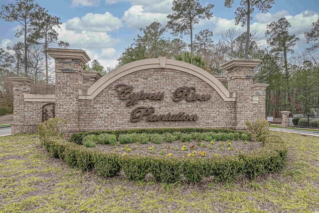 view of community sign