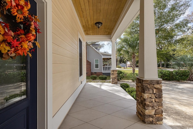 view of patio / terrace with covered porch