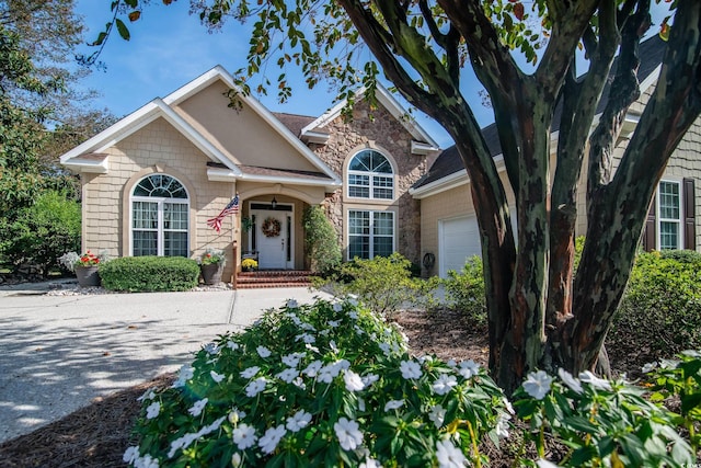 view of front of house featuring a garage